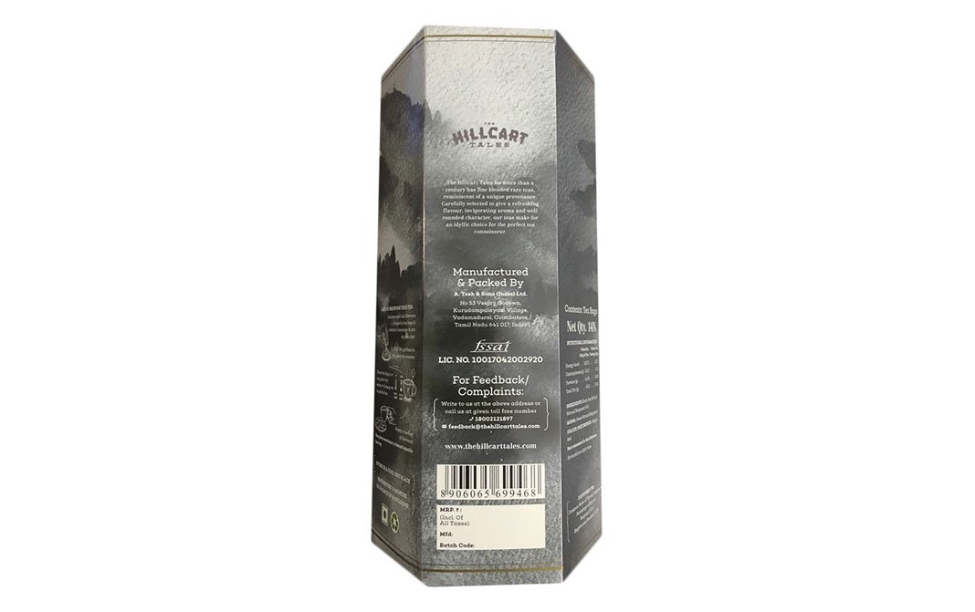 Hillcart Tales Imperial Earl Grey Black Tea   Box  14 pcs